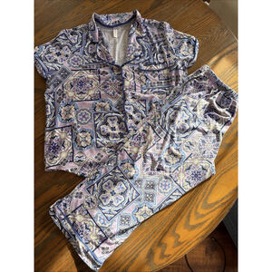 joyspun capri pants pajama set for women L